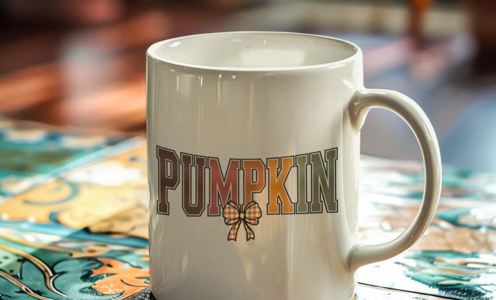 Design on a mug mockup